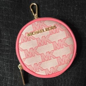 Michael Kors Jet Set Coin Pouch In Tea Pink